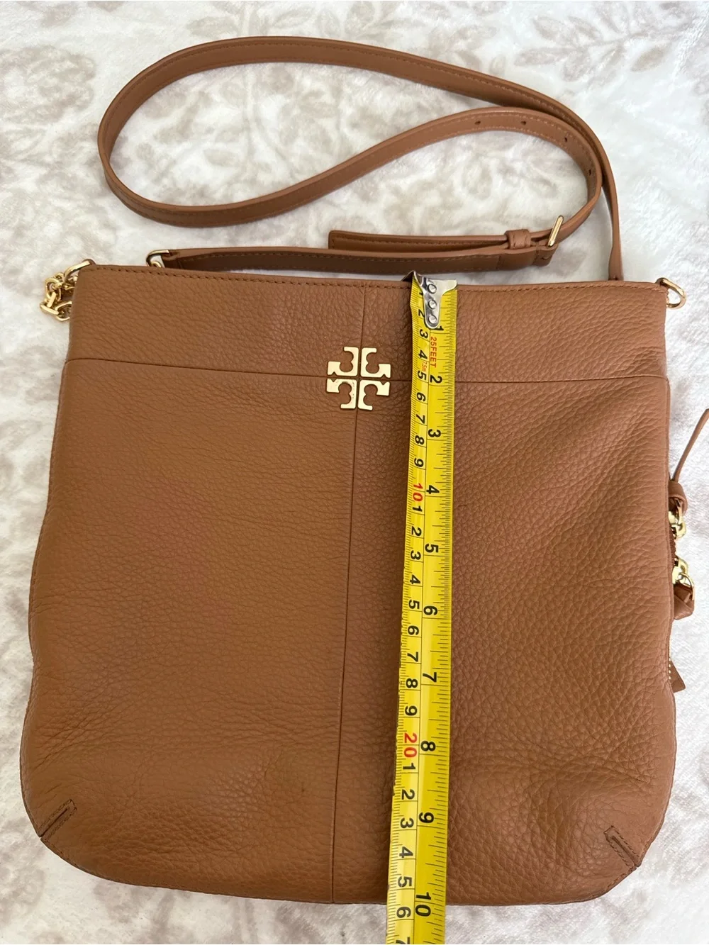 Tory Burch Women's Ivy Pebbled Leather Convertible Shoulder Bag Crossbody